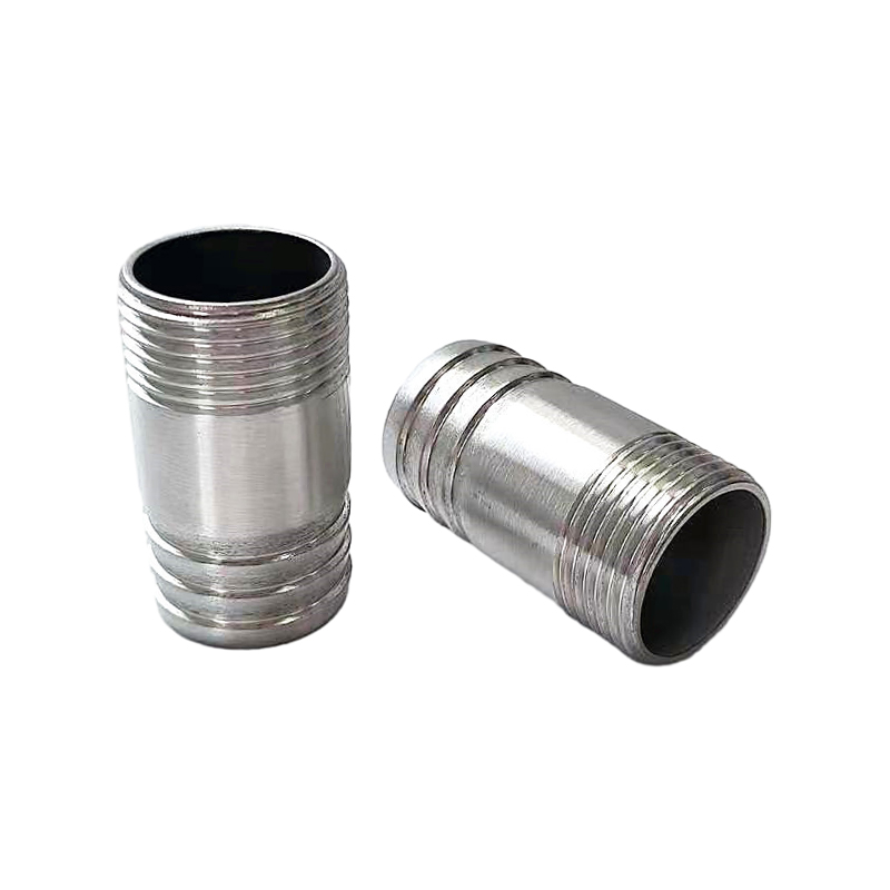 Conector ghimpat cu furtun dublu 316 Stil de montare dreaptă din oțel inoxidabil