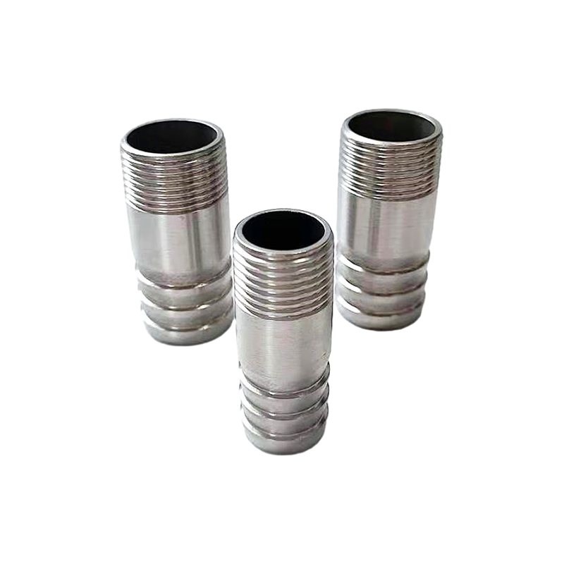 Conector ghimpat cu furtun dublu 316 Stil de montare dreaptă din oțel inoxidabil