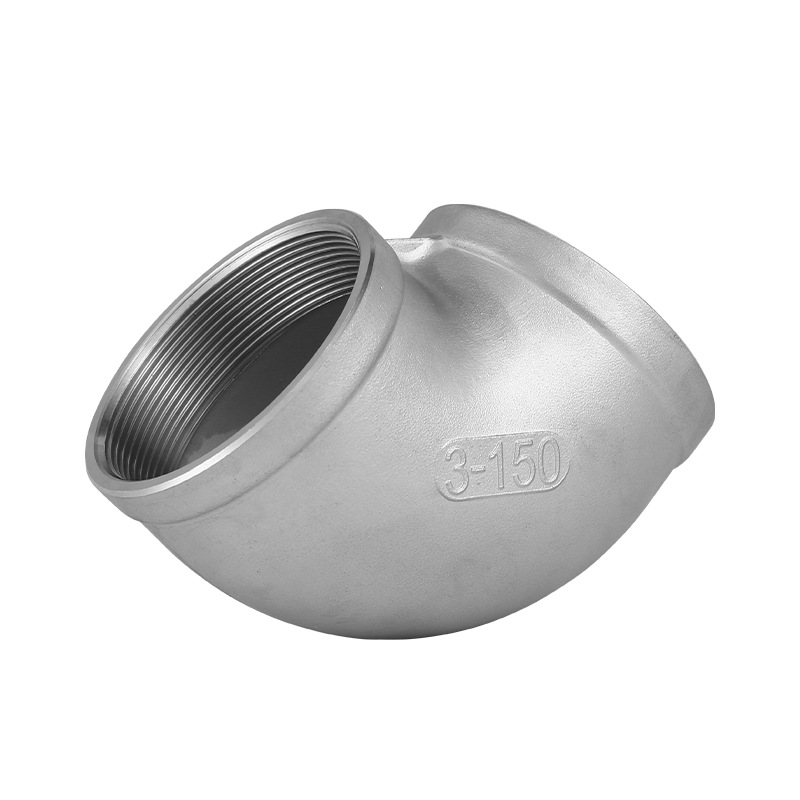 316L filet cu filet cu oțel inoxidabil, filetat de 90 °, cu conducte de cot