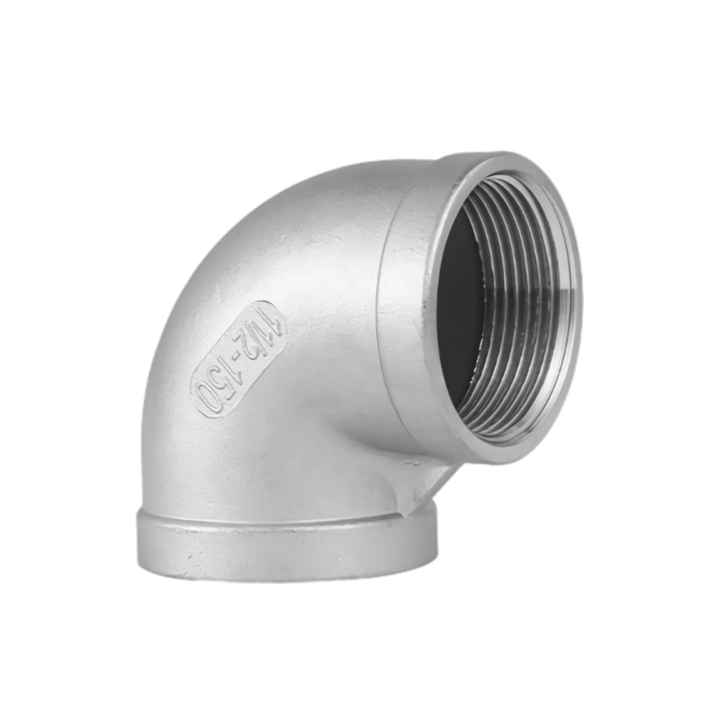 316L filet cu filet cu oțel inoxidabil, filetat de 90 °, cu conducte de cot